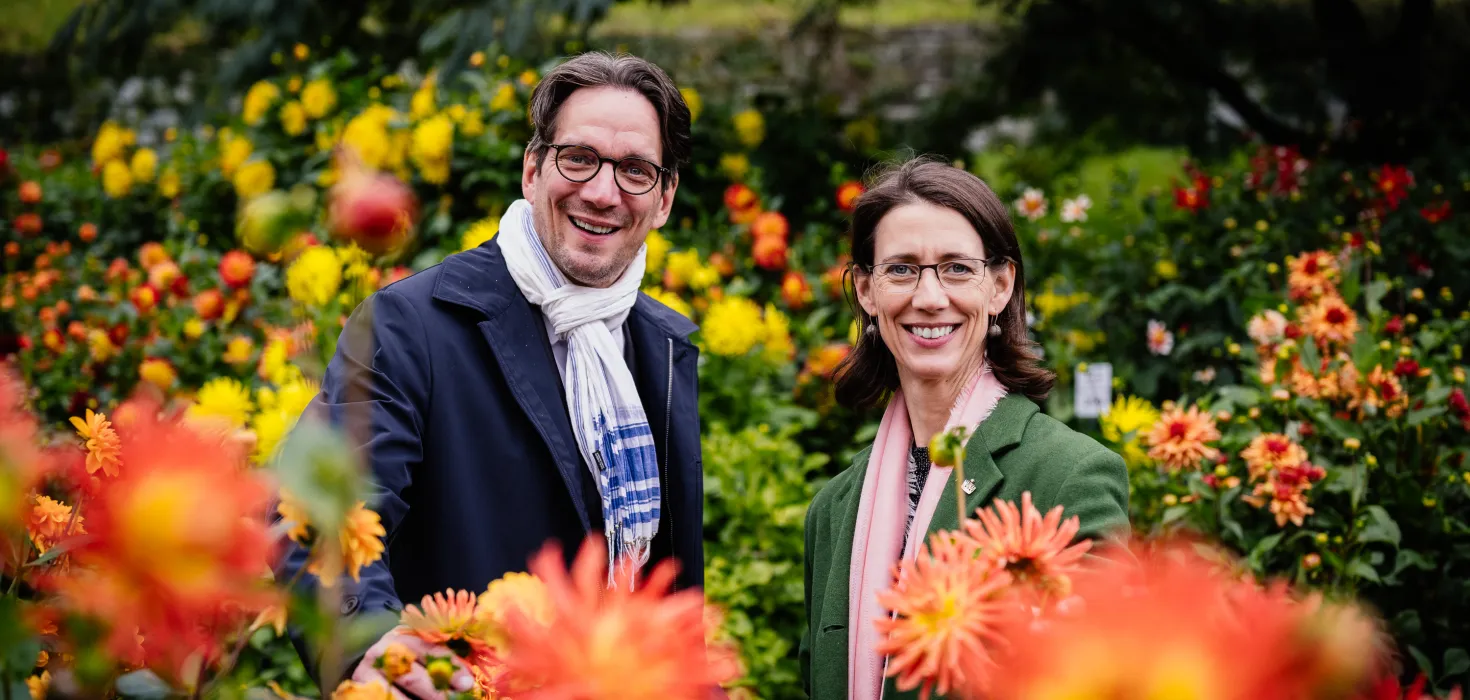 Insel Mainau/Torben Nuding Graf Björn und Gräfin Bettina im Dahliengarten
