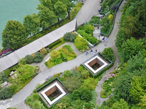 Insel Mainau / Marketing Vogelperspektive Dachgarten der Insel Mainau