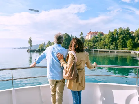 Anreise mit dem Schiff zur Insel Mainau 