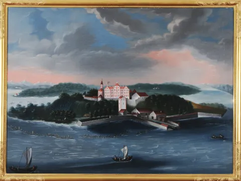 Historisches Gemälde von der Insel Mainau